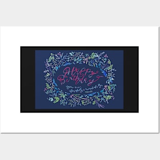 Birthday- Fearfully wonderfully made- darkblue Posters and Art